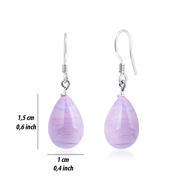 lilac earrings size - lykia jewelry